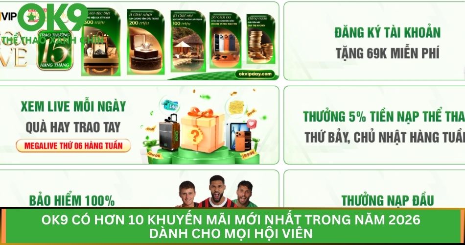Khuyến mãi của nhà cái OK9